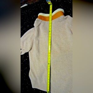 Orvis Men’s Quarter Zip Pullover Wool Leather Collar Shirt Sweater